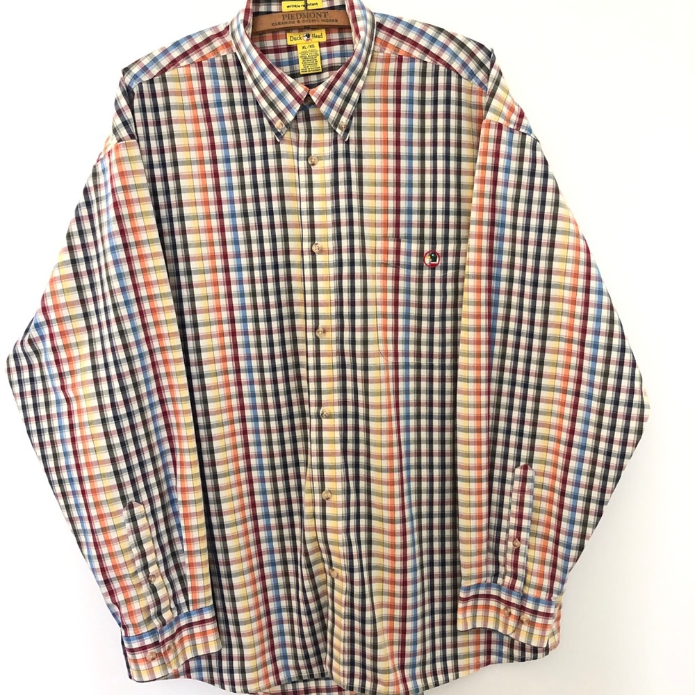 Vintage Duck Head Checkered Button Down Shirt Size Xlarge